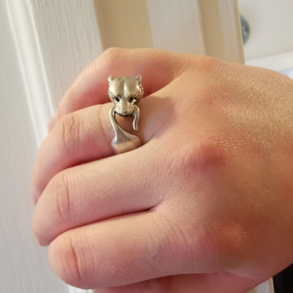 Effy Men's Panther Ring Sterling Silver US 10.5 - Picture 1 of 11